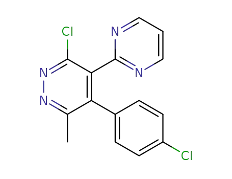 Molecular Structure of 940933-06-2 (3-chloro-5-(4-chlorophenyl)-6-methyl-4-(2-pyrimidinyl)pyridazine)