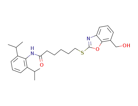 N-(2,6-diisopropylphenyl)-6-((7-(hydroxymethyl)benzo[d]oxazol-2-yl)thio)hexanamide