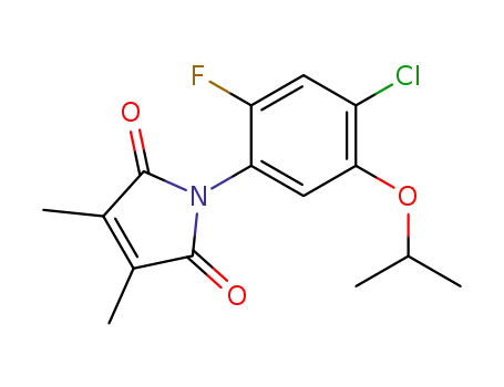 Molecular Structure of 115087-25-7 (N-(4-chloro-2-fluoro-5-isopropoxyphenyl)-2,3-dimethyl-maleic acid imide)