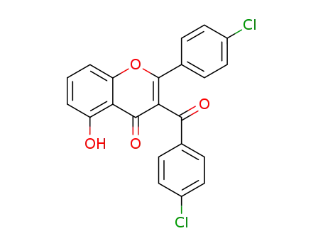 4H-1-Benzopyran-4-one,
3-(4-chlorobenzoyl)-2-(4-chlorophenyl)-5-hydroxy-