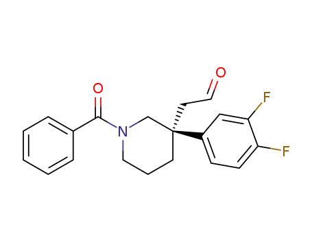 3(S)-1-benzoyl-3-(3,4-difluorophenyl)-3-(formylmethyl)piperidine