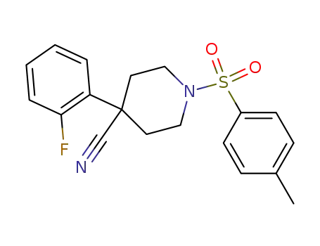 4-(2-fluorophenyl)-1-(4-methylphenylsulfonyl)-4-piperidine-carbonitrile