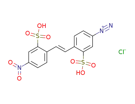 Molecular Structure of 67969-96-4 (4-[2-(4-nitro-2-sulphophenyl)vinyl]-3-sulphobenzenediazonium chloride)