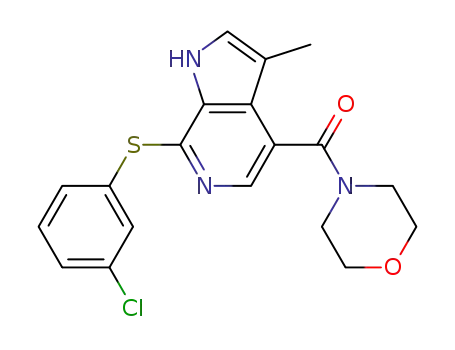 7-[(3-chlorophenyl)thio]-3-methyl-4-(4-morpholinylcarbonyl)-1H-pyrrolo[2,3-c]pyridine