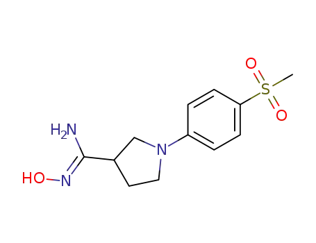 (Z)-N'-hydroxy-1-(4-(methylsulfonyl)phenyl)pyrrolidine-3-carboximidamide