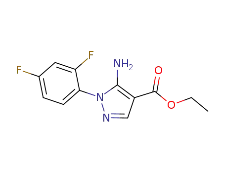 Molecular Structure of 138907-72-9 (5-AMINO-1-(2,4-DIFLUOROPHENYL)-1H-PYRAZOLE-4-CARBOXYLIC ACID ETHYL ESTER)