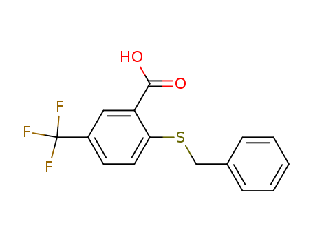 2-BENZYLSULFANYL-5-(TRIFLUOROMETHYL)BENZOIC ACID