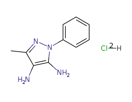 Molecular Structure of 64068-33-3 (1H-Pyrazole-4,5-diamine, 3-methyl-1-phenyl-, dihydrochloride)