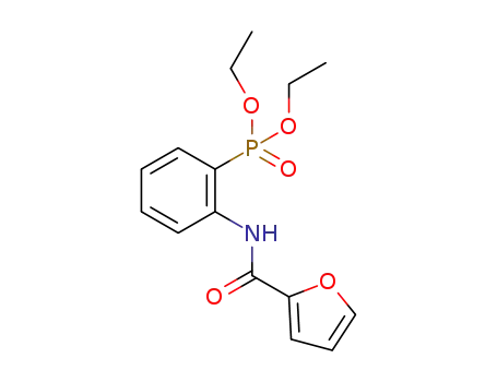 Molecular Structure of 1263914-02-8 (2-(furan-2-carbonylamido)phenylphosphonic acid diethyl ester)
