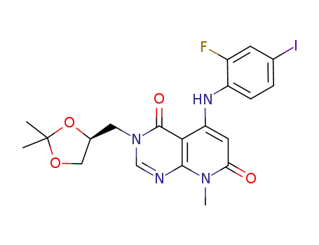(S)-3-((2,2-dimethyl-1,3-dioxolan-4-yl)methyl)-5-(2-fluoro-4-iodophenylamino)-8-methylpyrido[2,3-d]pyrimidine-4,7(3H,8H)-dione