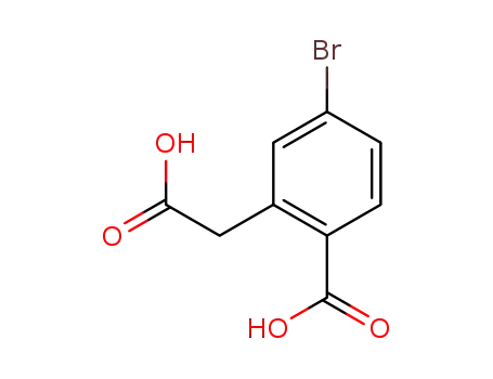 Molecular Structure of 943749-63-1 (4-BROMO-2-(CARBOXYMETHYL)BENZOIC ACID)