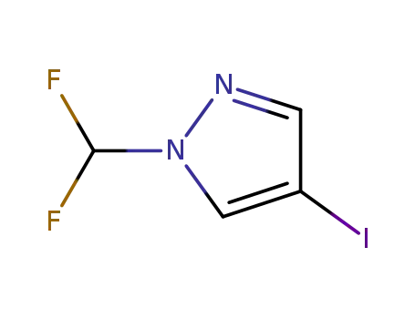 Molecular Structure of 1041205-43-9 (1-(difluoroMethyl)-4-iodo-1H-pyrazole)