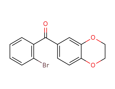 Molecular Structure of 164526-08-3 (2-BROMO-3',4'-(ETHYLENEDIOXY)BENZOPHENONE)