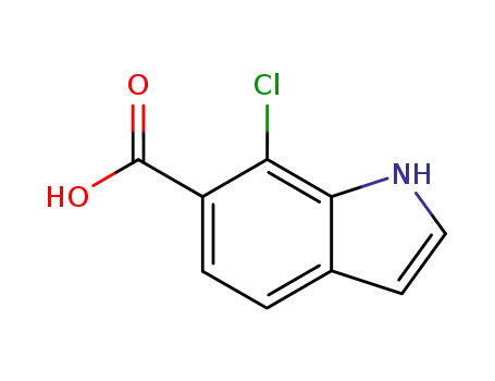 Molecular Structure of 1055320-72-3 (1H-Indole-6-carboxylic acid, 7-chloro-)