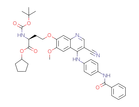 (S)-4-[4-(4-benzoylamino-phenylamino)-3-cyano-6-methoxy-quinolin-7-yloxy]-2-tert-butoxycarbonylamino-butyric acid cyclopentyl ester