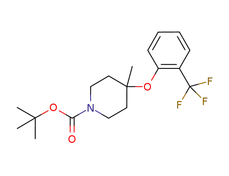 1-Piperidinecarboxylic acid, 4-methyl-4-[2-(trifluoromethyl)phenoxy]-,
1,1-dimethylethyl ester