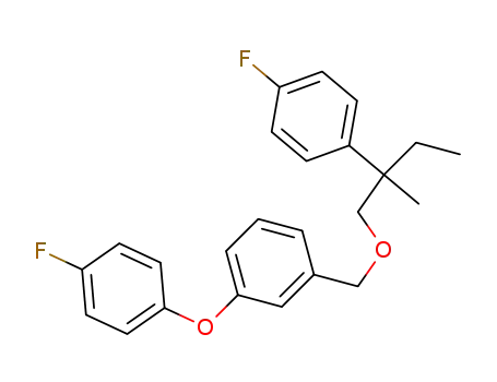 Molecular Structure of 80843-56-7 (1-(4-Fluorophenoxy)-3-((2-(4-fluorophenyl)-2-methylbutoxy)methyl)benze ne)