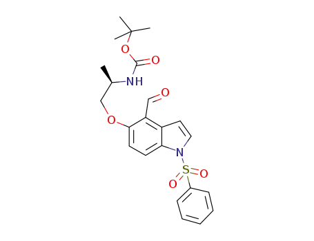 tert-butyl ((1R)-2-{[4-formyl-1-(phenylsulfonyl)-1H-indol-5-yl]oxy}-1-methylethyl)carbamate