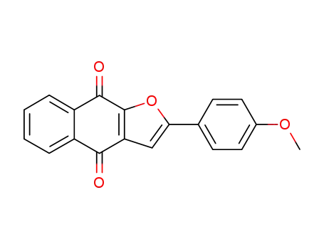 Molecular Structure of 129155-34-6 (2-(4'-methoxyphenyl)naphtho<2,3-b>furan-4,9-dione)