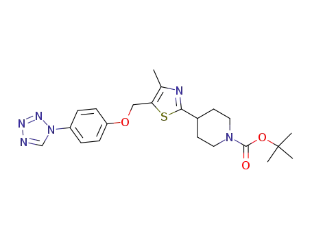 4-[4-methyl-5-(4-tetrazol-1-yl-phenoxymethyl)thiazol-2-yl]piperidine-1-carboxylic acid tert-butyl ester