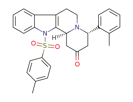 Molecular Structure of 1421697-72-4 ((4S,12bS)-4-o-tolyl-12-tosyl-1,3,4,6,7,12b-hexahydroindolo[2,3-a]quinolizin-2(12H)-one)