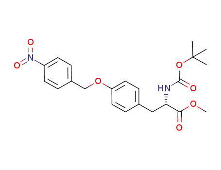 Molecular Structure of 862402-89-9 (L-Tyrosine, N-[(1,1-dimethylethoxy)carbonyl]-O-[(4-nitrophenyl)methyl]-,
methyl ester)