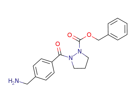 benzyl 2-(4-(aminomethyl)benzoyl)pyrazolidine-1-carboxylate