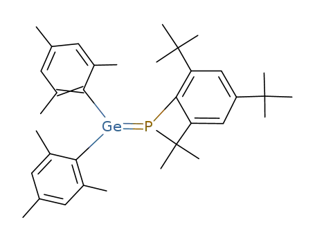 Molecular Structure of 96481-35-5 (Phosphine,
[bis(2,4,6-trimethylphenyl)germylene][2,4,6-tris(1,1-dimethylethyl)phenyl]
-)