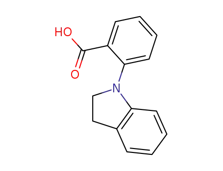 Molecular Structure of 72990-98-8 (Benzoic acid, 2-(2,3-dihydro-1H-indol-1-yl)-)