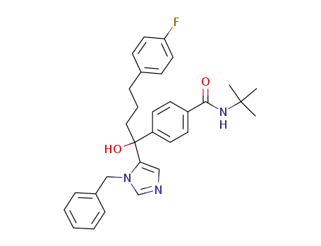 1-benzyl-5-[4-(4-fluorophenyl)-1-hydroxy-1-(4-tert-butylaminocarbonylphenyl)butyl]-1H-imidazole