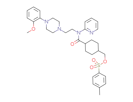 Molecular Structure of 943962-59-2 (N-[2-[4-(2-methoxyphenyl)-1-piperazinyl]ethyl]-4-[[[(4-methylphenyl)sulfonyl]oxy]methyl]-N-2-pyridinylcyclohexanecarboxamide)