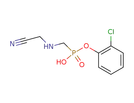 Molecular Structure of 66075-80-7 (Phosphonic acid, [[(cyanomethyl)amino]methyl]-, mono(2-chlorophenyl)
ester)