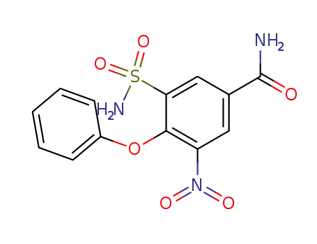 Molecular Structure of 28394-98-1 (Benzamide, 3-(aminosulfonyl)-5-nitro-4-phenoxy-)