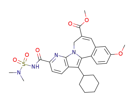 Methyl 13-cyclohexyl-10-((((dimethylamino)sulfonyl)amino)carbonyl)-3-(methyloxy)-7H-pyrido[3',2':4,5]pyrrolo[2,1-a][2]benzazepine-6-carboxylate