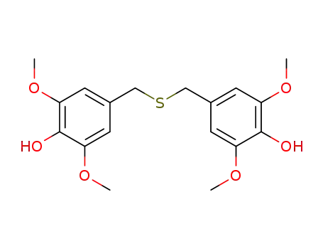 Molecular Structure of 101788-30-1 (bis(3,5-dimethoxy-4-hydroxybenzyl)sulfide)