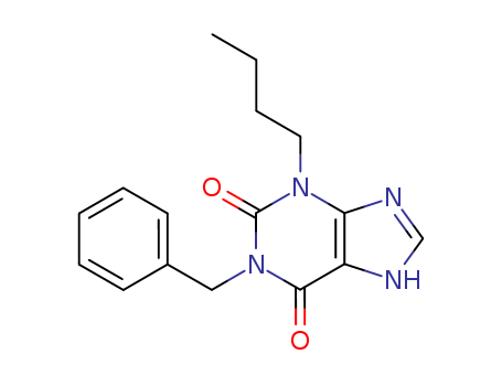Molecular Structure of 161419-61-0 (1H-Purine-2,6-dione, 3-butyl-3,7-dihydro-1-(phenylmethyl)-)