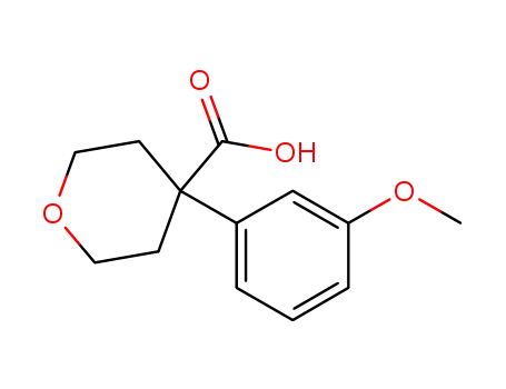 Molecular Structure of 473706-26-2 (4-(3-METHOXYPHENYL)TETRAHYDRO-2H-PYRAN-4-CARBOXYLIC ACID)