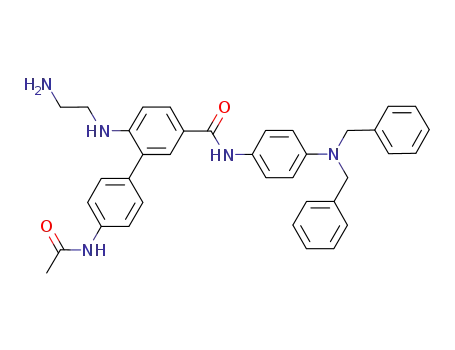 4'-acetylamino-6-(2-aminoethylamino)biphenyl-3-carboxylic acid (4-dibenzylaminophenyl)amide