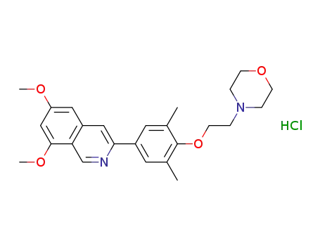 4-(2-(4-(6,8-dimethoxyisoquinolin-3-yl)-2,6-dimethylphenoxy)ethyl)morpholine hydrochloride salt