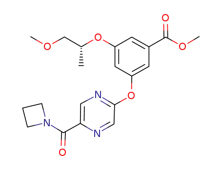 Benzoic acid,
3-[[5-(1-azetidinylcarbonyl)-2-pyrazinyl]oxy]-5-[(1R)-2-methoxy-1-methyl
ethoxy]-, methyl ester