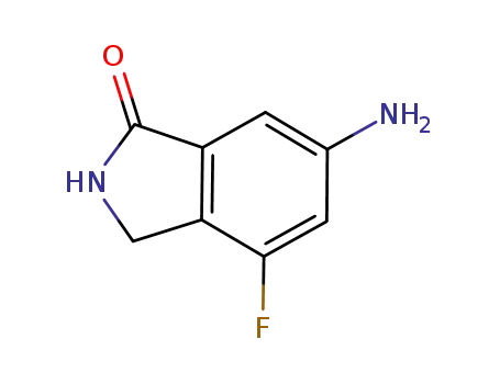 Molecular Structure of 1036389-09-9 (1H-Isoindol-1-one, 6-aMino-4-fluoro-2,3-dihydro-)