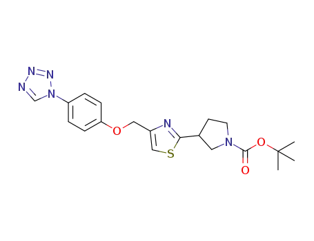 3-[4-(4-tetrazol-1-ylphenoxymethyl)thiazol-2-yl]pyrrolidine-1-carboxylic acid tert-butyl ester