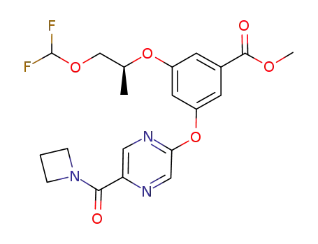 methyl 3-{[5-(azetidin-1-ylcarbonyl)pyrazin-2-yl]oxy}-5-({(1S)-2-[(difluoromethyl)oxy]-1-methylethyl}oxy)benzoate