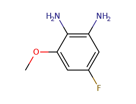 Molecular Structure of 873662-28-3 (1,2-Benzenediamine,  5-fluoro-3-methoxy-)