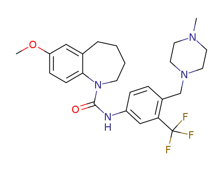 7-methoxy-2,3,4,5-tetrahydro-benzo[b]azepine-1-carboxylic acid [3-trifluoromethyl-4-(4-methylpiperazin-1-ylmethyl)-phenyl]-amide