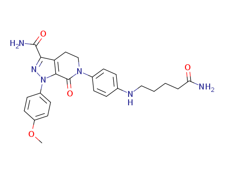 6-(4-((5-amino-5-oxopentyl)amino)phenyl)-1-(4-methoxyphenyl)- 7-oxo-4,5,6,7-tetrahydro-1H-pyrazolo[3,4-c]pyridine-3- carboxamide