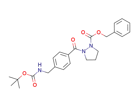 benzyl 2-(4-((tert-butoxycarbonyl)methyl)benzoyl)-pyrazolidine-1-carboxylate