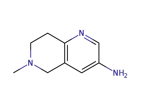 Molecular Structure of 216966-37-9 (5,6,7,8-TETRAHYDRO-6-METHYL-1,6-NAPHTHYRIDIN-3-AMINE)