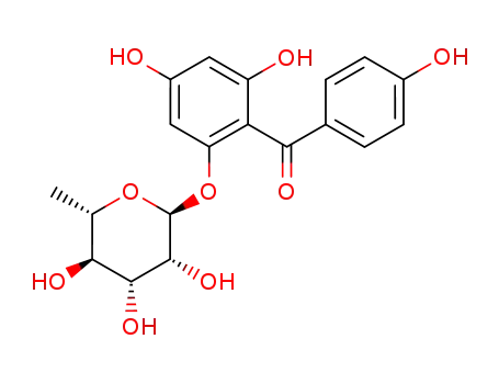 Molecular Structure of 943989-68-2 (Iriflophene 2-O-alpha-L-rhampyraside)