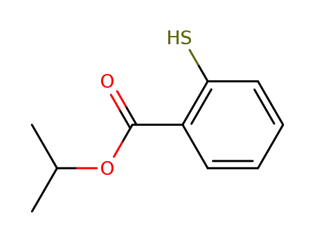 Molecular Structure of 60984-65-8 (Benzoic acid, 2-Mercapto-, 1-Methylethyl ester)